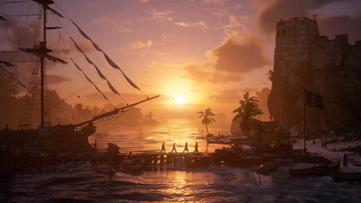 A Caribbean sunrise over open water